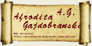 Afrodita Gajdobranski vizit kartica